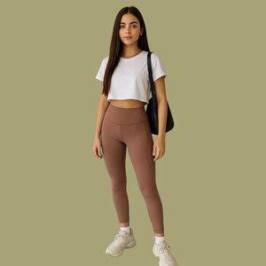 Lululemon High-Rise Seamless Leggings – Terracotta Size 2 (Nulu Fabric)